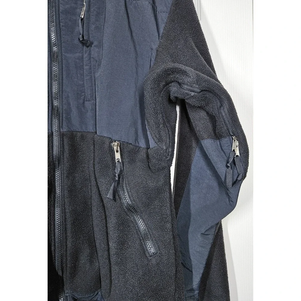 The North Face Men's Denali Black Polartec Fleece Pit Zip Full Zip Jacket Large